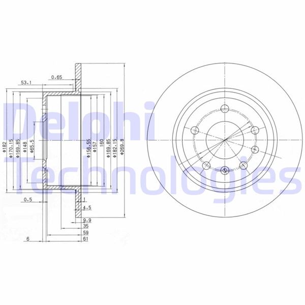 DELPHI BG2381 Fren Sistemleri Fren Diski - OPEL OMEGA A (V87) uyumlu
