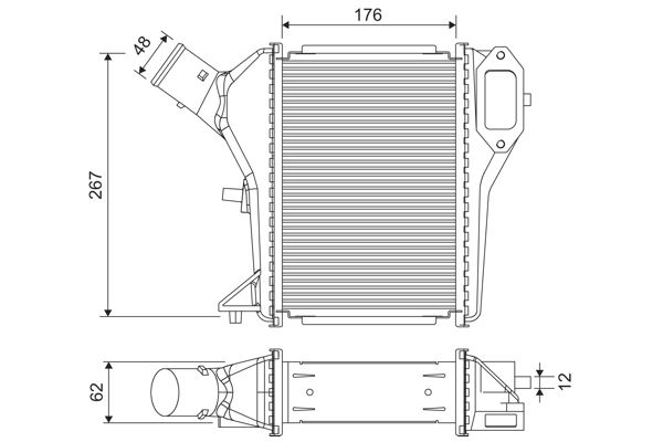 VALEO 822922 Motor Turbo Radyatörü - HONDA CR-V IV (RM_) uyumlu