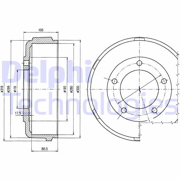 DELPHI BF478 Fren Sistemleri Fren Kampanası - FORD TRANSIT Minibüs/Otobüs (FD_ _, FB_ _, FS_ _, FZ_ _, FC_ _) uyumlu