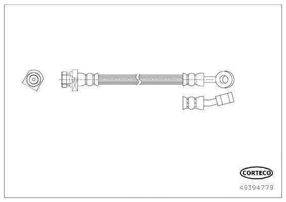 CORTECO 49394779 Fren Sistemleri Fren Hortumları - HYUNDAI i30 Station wagon (FD) uyumlu