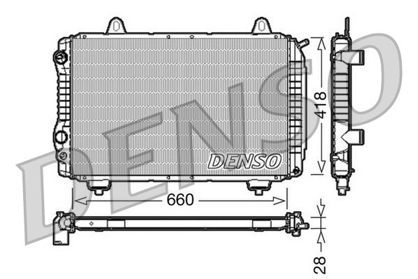 DENSO DRM09071 Soğutma Sistemi Su Soğutucu & Parçaları - CITROËN C25 Minibüs/Otobüs (280_, 290_) uyumlu
