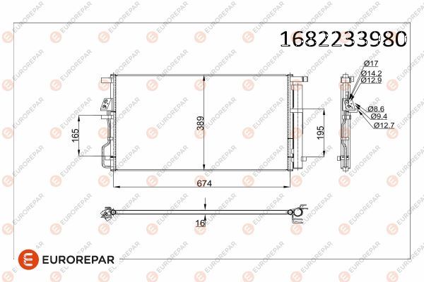 EUROREPAR 1682233980 İklimlendirme Sistemi Klima Radyatörü