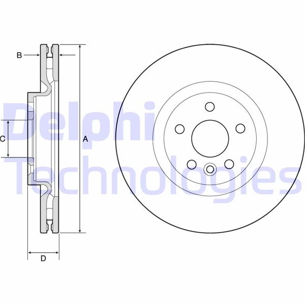 DELPHI BG9183C Fren Sistemleri Fren Diski - LAND ROVER RANGE ROVER EVOQUE (L538) uyumlu