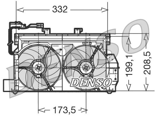 DENSO DER07001 Soğutma Sistemi Fan - ALFA ROMEO 33 (905_) uyumlu