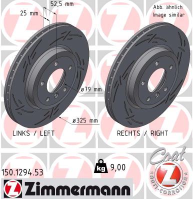 ZIMMERMANN 150.1294.53 Fren Sistemleri Fren Diski - BMW 3 (E46) uyumlu