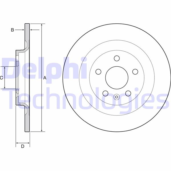 DELPHI BG4966C Fren Sistemleri Fren Diski - VOLVO XC40 (536) uyumlu