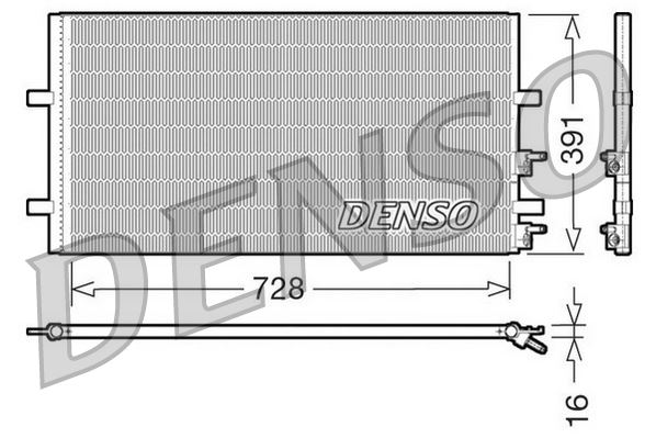 DENSO DCN10017 İklimlendirme Sistemi Klima Radyatörü - FORD TRANSIT Minibüs/Otobüs (FD_ _, FB_ _, FS_ _, FZ_ _, FC_ _) uyumlu