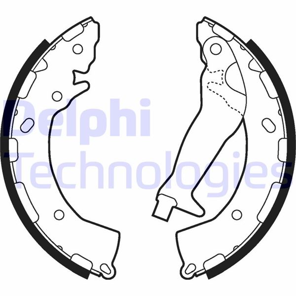 DELPHI LS2010 Fren Sistemleri Fren Pabucu - HYUNDAI i20 I (PB, PBT) uyumlu