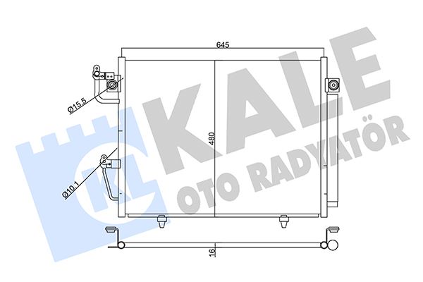 KALE OTO RADYATÖR 357760 İklimlendirme Sistemi Klima Radyatörü - MITSUBISHI PAJERO IV (V8_W, V9_W) uyumlu