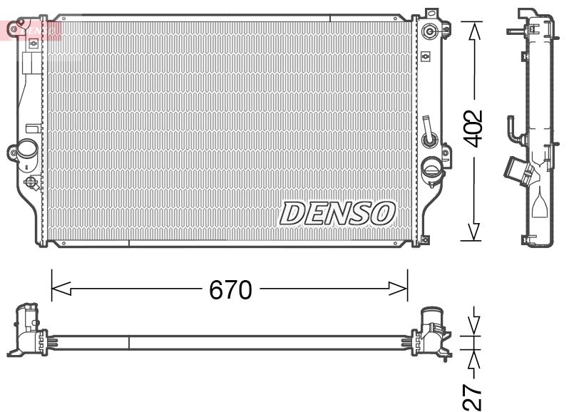 DENSO DRM50092 Soğutma Sistemi Su Soğutucu & Parçaları - TOYOTA RAV 4 IV (_A4_) uyumlu