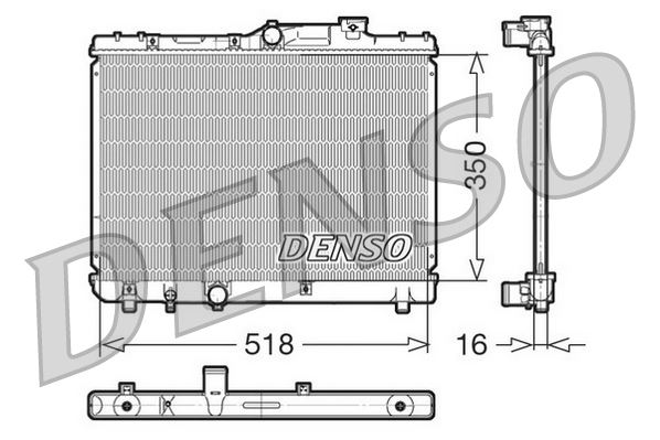 DENSO DRM50029 Soğutma Sistemi Su Soğutucu & Parçaları - TOYOTA COROLLA (_E7_) uyumlu