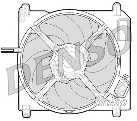 DENSO DER09007 Soğutma Sistemi Fan - FIAT BRAVO I (182_) uyumlu