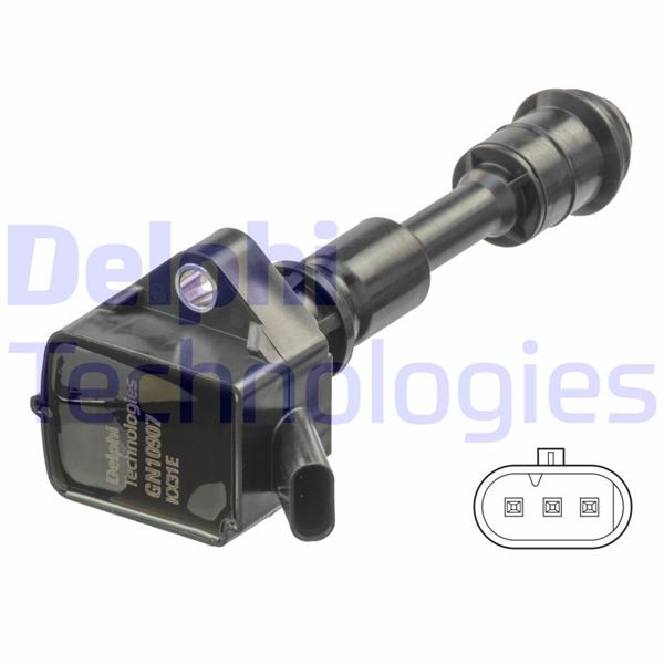 DELPHI GN10907-12B1 Ateşleme Sistemi Ateşleme Bobini - VOLVO V60 I (155) uyumlu