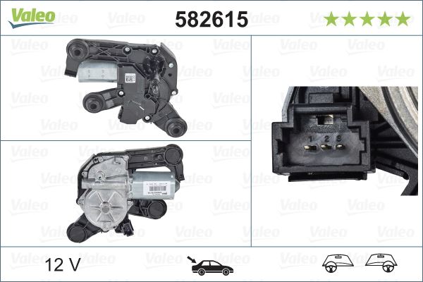 VALEO 582615 Kaporta & Gövde Parçaları Cam Silecek Mekanizması - PEUGEOT 208 I (CA_, CC_) uyumlu