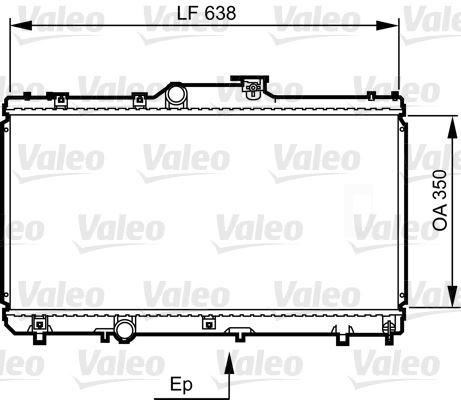 VALEO 731464 Soğutma Sistemi Su Soğutucu & Parçaları - TOYOTA COROLLA (_E10_) uyumlu