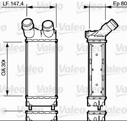 VALEO 818866 Motor Turbo Radyatörü - PEUGEOT PARTNER Platform şasi uyumlu