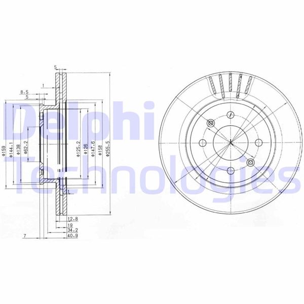DELPHI BG3934 Fren Sistemleri Fren Diski - HYUNDAI GETZ (TB) uyumlu