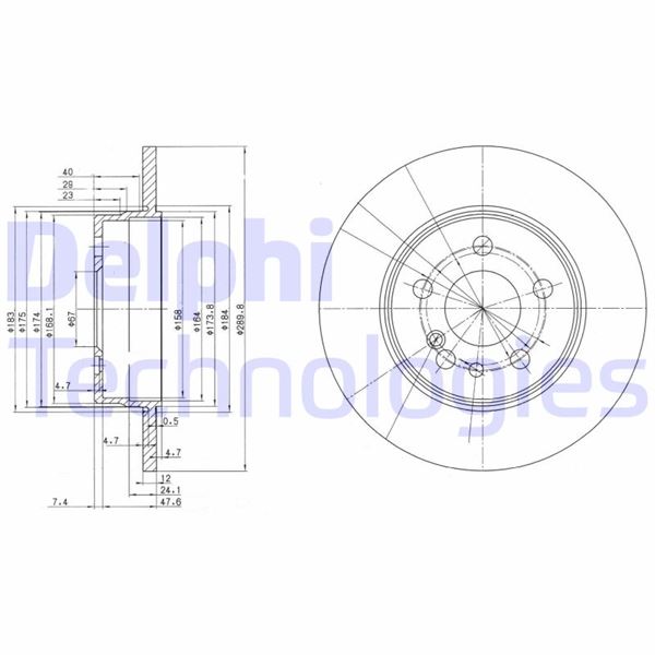 DELPHI BG2738 Fren Sistemleri Fren Diski - MERCEDES-BENZ S-SERISI (W140) uyumlu
