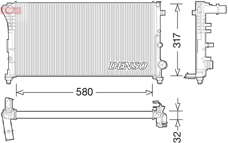 DENSO DRM09089 Soğutma Sistemi Su Soğutucu & Parçaları - FIAT PANDA (169_) uyumlu
