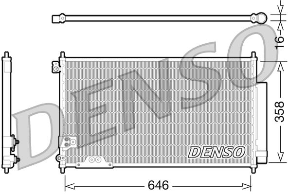 DENSO DCN40009 İklimlendirme Sistemi Klima Radyatörü - HONDA ACCORD VII (CL, CN) uyumlu