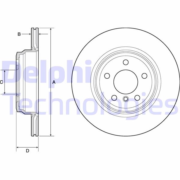 DELPHI BG4665C Fren Sistemleri Fren Diski - BMW 3 (F30, F80) uyumlu