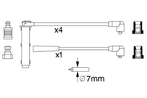 BOSCH 0 986 356 731 Ateşleme Sistemi Ateşleme Kablosu - ROVER 400 II Hatchback (RT) uyumlu