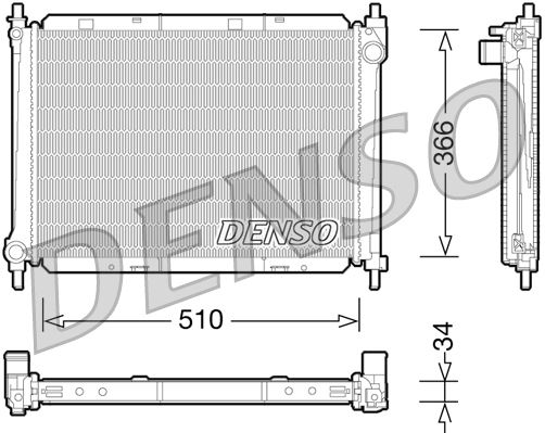 DENSO DRM46037 Soğutma Sistemi Su Soğutucu & Parçaları - NISSAN MICRA III (K12) uyumlu