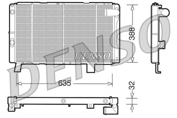 DENSO DRM21075 Soğutma Sistemi Su Soğutucu & Parçaları - PEUGEOT 505 (551A) uyumlu