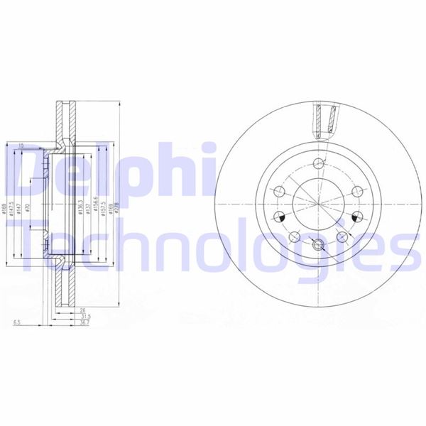 DELPHI BG4149 Fren Sistemleri Fren Diski - OPEL CORSA D (S07) uyumlu