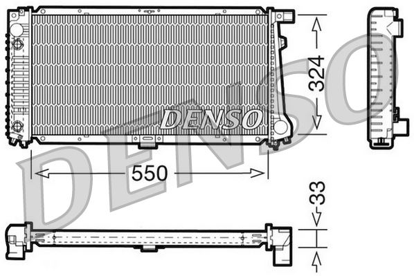 DENSO DRM05059 Soğutma Sistemi Su Soğutucu & Parçaları - BMW 5 (E34) uyumlu