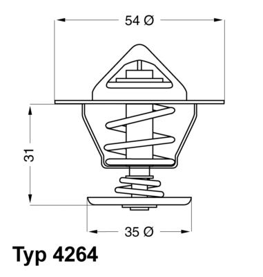 BorgWarner (Wahler) 4264.87D Motor Termostat - AUDI 80 B1 Sedan (80, 82) uyumlu