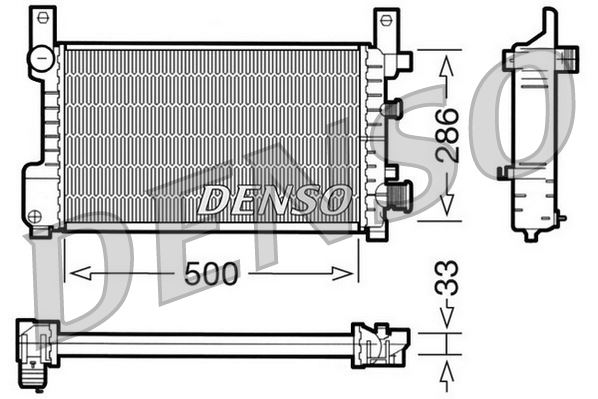 DENSO DRM10037 Soğutma Sistemi Su Soğutucu & Parçaları - FORD FIESTA III (GFJ) uyumlu