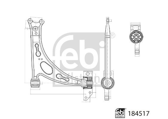 FEBI BILSTEIN 184517 Süspansiyon Sistemi Bugi Kolu - AUDI A3 Sportback (8PA) uyumlu