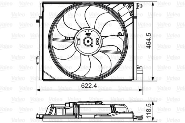 VALEO 696882 Soğutma Sistemi Fan - RENAULT TALISMAN (LP_) uyumlu