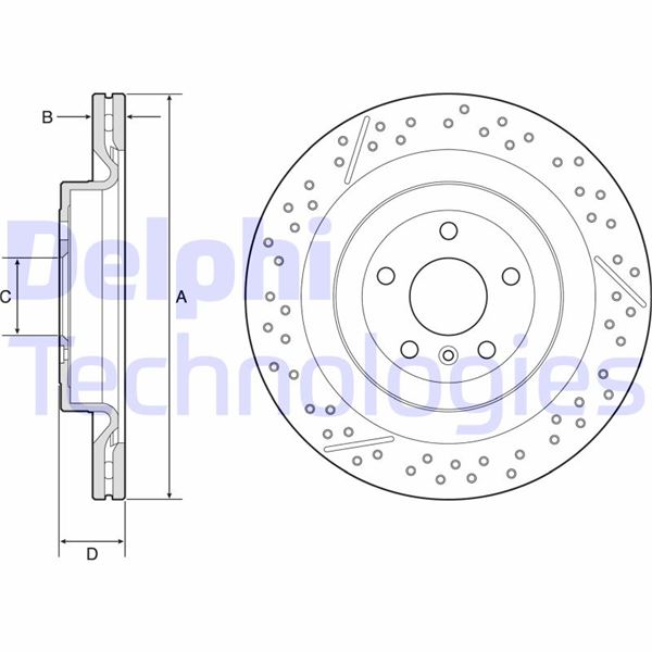 DELPHI BG9223C Fren Sistemleri Fren Diski - MERCEDES-BENZ M-SERISI (W166) uyumlu