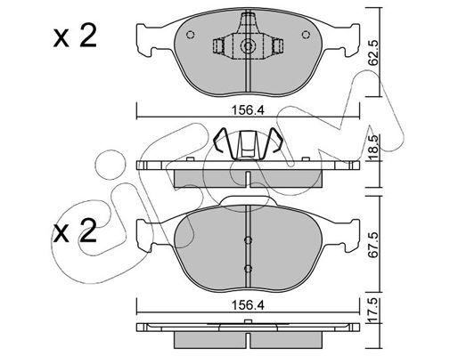 CIFAM 822-533-0 Fren Sistemleri Fren Balatası - FORD FOCUS I (DAW, DBW) uyumlu