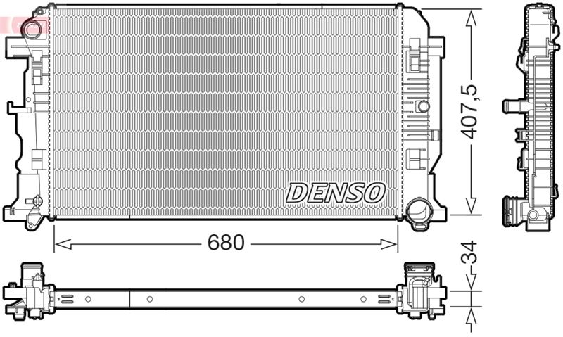 DENSO DRM32053 Soğutma Sistemi Su Soğutucu & Parçaları - VW CRAFTER 30-35 Minibüs/Otobüs (2E_) uyumlu