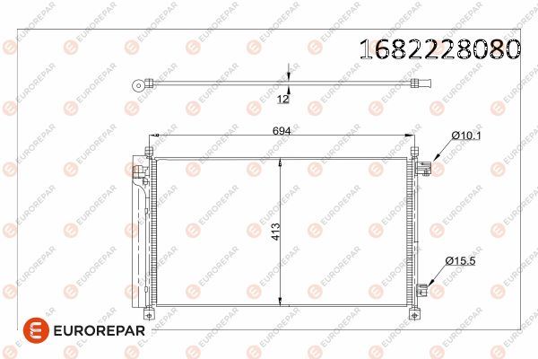 EUROREPAR 1682228080 İklimlendirme Sistemi Klima Radyatörü
