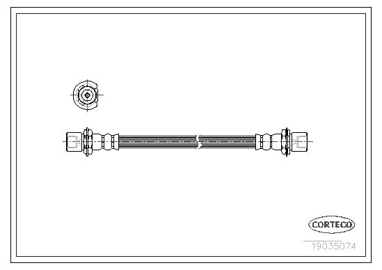 CORTECO 19035074 Fren Sistemleri Fren Hortumları - DAIHATSU ROCKY Hard Top (F7, F8) uyumlu