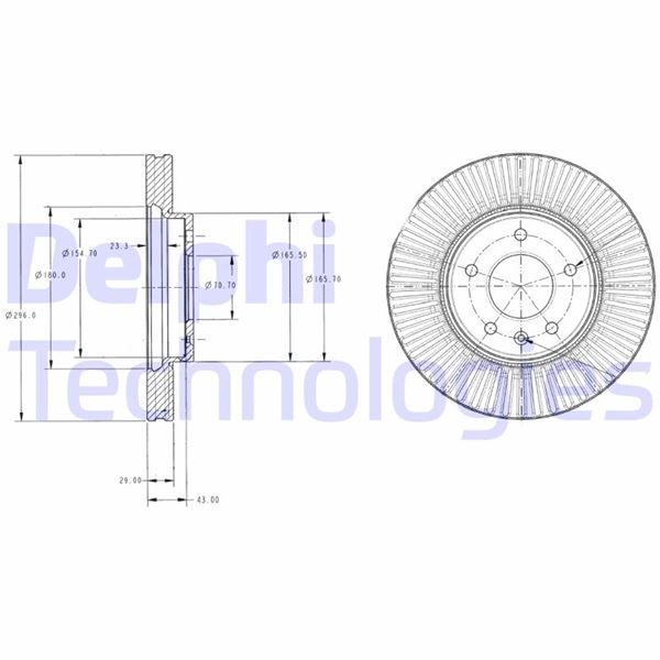 DELPHI BG4092C Fren Sistemleri Fren Diski - OPEL ANTARA A (L07) uyumlu