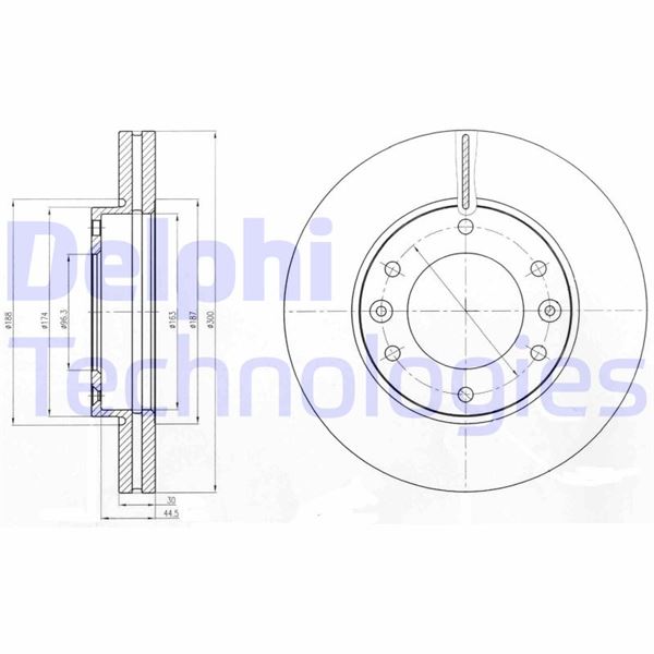 DELPHI BG4296 Fren Sistemleri Fren Diski - HYUNDAI H-1 Travel (TQ) uyumlu