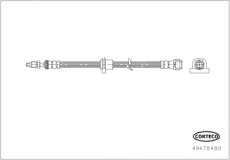 CORTECO 49478480 Fren Sistemleri Fren Hortumları - BMW 2 Active Tourer (F45) uyumlu