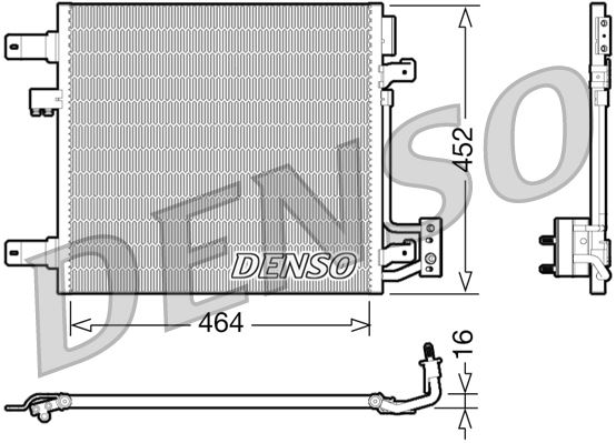 DENSO DCN06014 İklimlendirme Sistemi Klima Radyatörü - JEEP WRANGLER III (JK) uyumlu