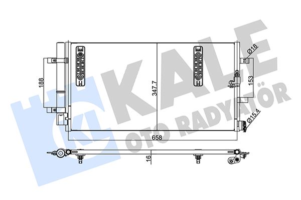 KALE OTO RADYATÖR 375800 İklimlendirme Sistemi Klima Radyatörü - AUDI A7 Sportback (4GA, 4GF) uyumlu