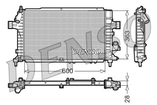 DENSO DRM20104 Soğutma Sistemi Su Soğutucu & Parçaları - OPEL ASTRA H (A04) uyumlu