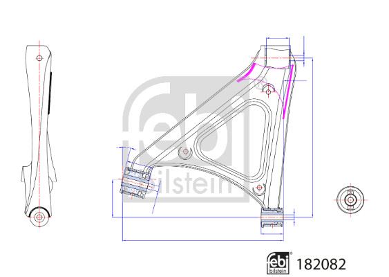 FEBI BILSTEIN 182082 Süspansiyon Sistemi Bugi Kolu - AUDI Q7 (4LB) uyumlu