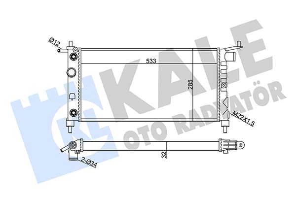KALE OTO RADYATÖR 354110 Soğutma Sistemi Su Soğutucu & Parçaları - OPEL CORSA B (S93) uyumlu