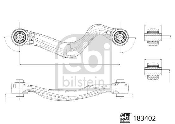 FEBI BILSTEIN 183402 Süspansiyon Sistemi Bugi Kolu - LAND ROVER DISCOVERY SPORT (L550) uyumlu