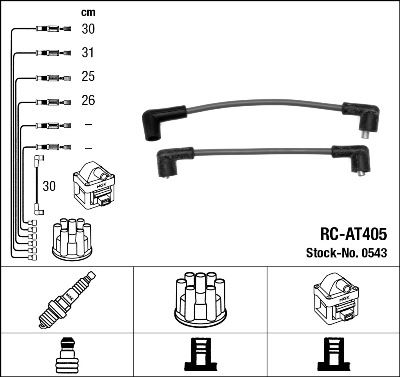 NGK 0543 Ateşleme Sistemi Ateşleme Kablosu - AUSTIN MINI I uyumlu