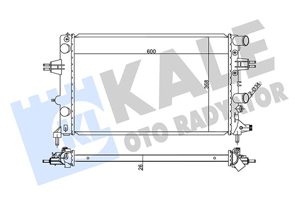 KALE OTO RADYATÖR 355570 Soğutma Sistemi Su Soğutucu & Parçaları - OPEL ASTRA G Hatchback (T98) uyumlu
